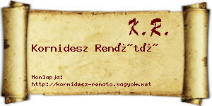 Kornidesz Renátó névjegykártya