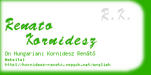 renato kornidesz business card