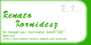 renato kornidesz business card